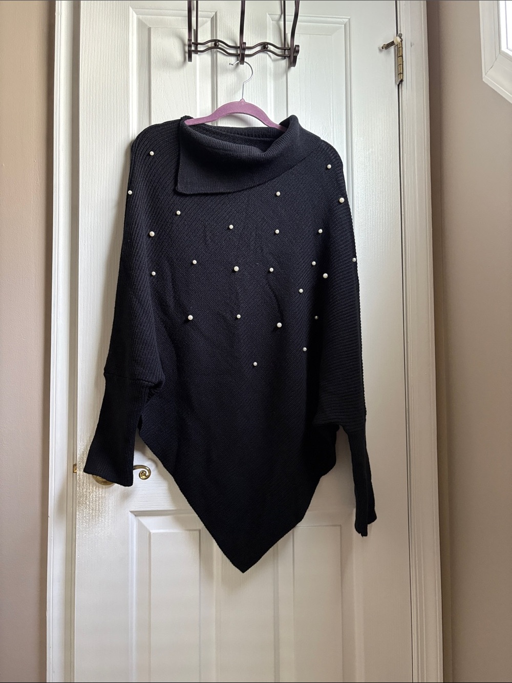 Black pearl front sweater 2X